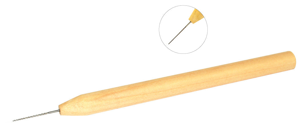 5-inch wax reamer detailer tool with wooden handle and stainless steel file for precise wax shaping and detailing