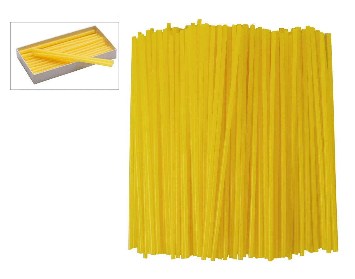 8 Oz Box of Sprue Wax 8 Gauge 3.25 MM yellow wax sticks for jewelry casting and pattern mounting