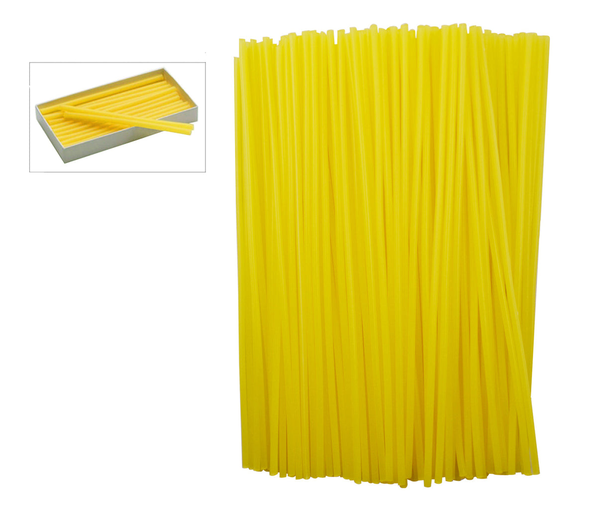 8 oz box of 10 gauge yellow sprue wax sticks for investment casting and jewelry making