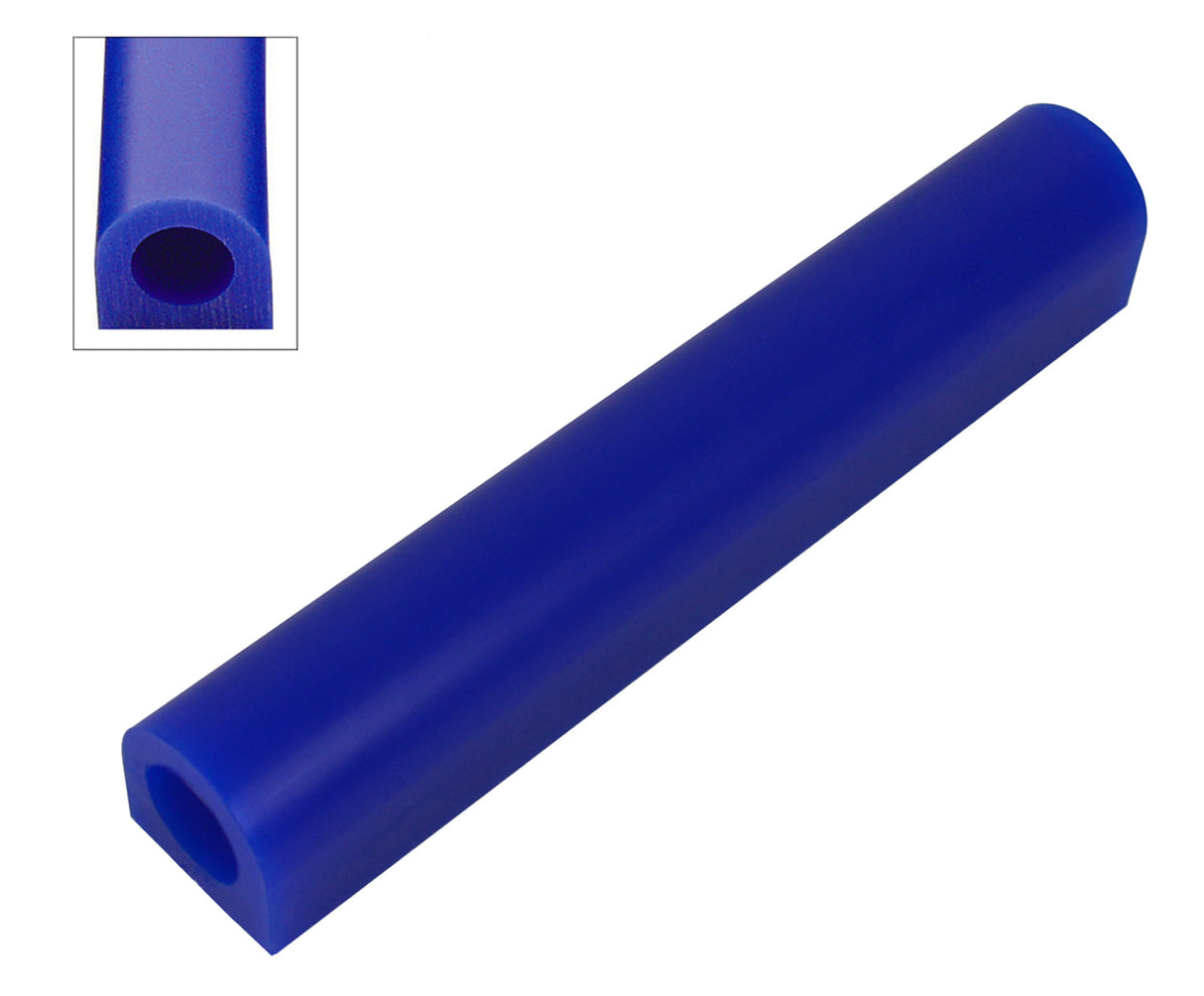 Blue wax ring tube FS-1 with small flat side, 6-inch length for jewelry carving and prototyping