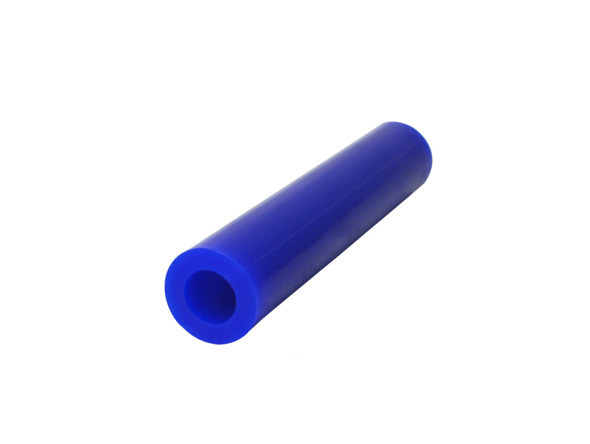 Blue wax ring tube with large round center hole for carving and jewelry making