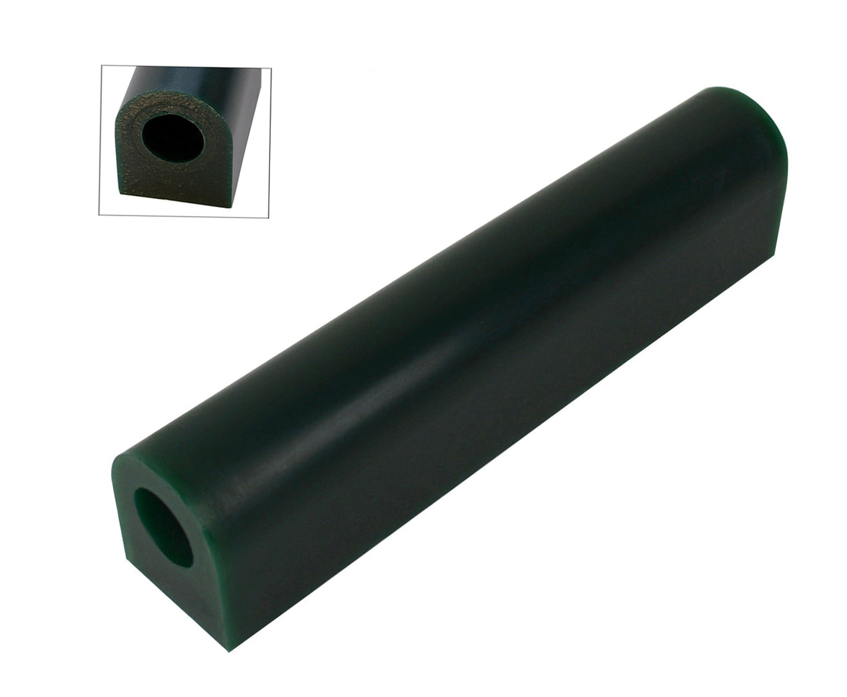 Dark green large flat side wax ring tube, 6-inch long carvable hard wax for jewelry prototyping and ring making
