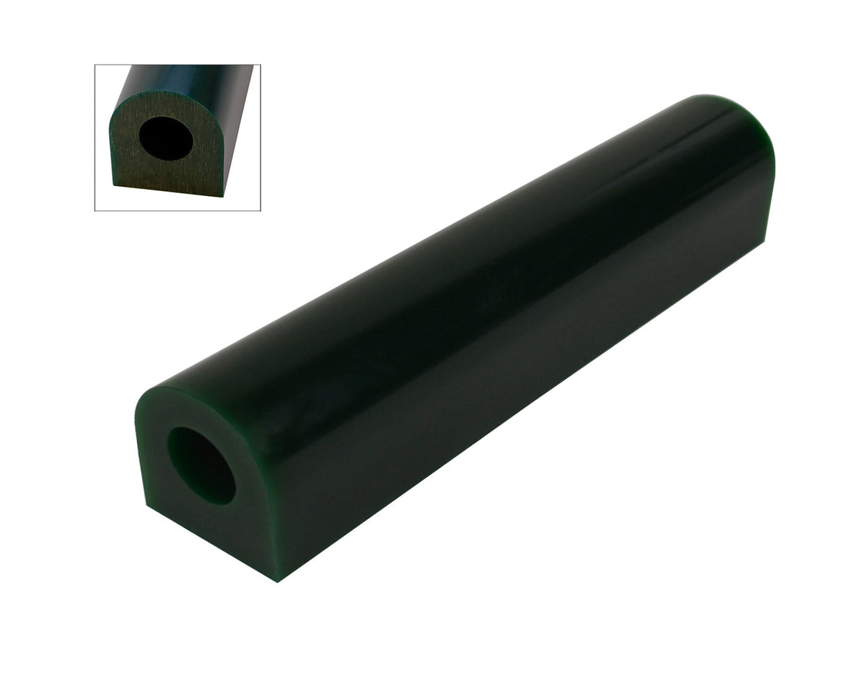 Dark green extra large flat side wax ring tube for jewelry carving and prototyping