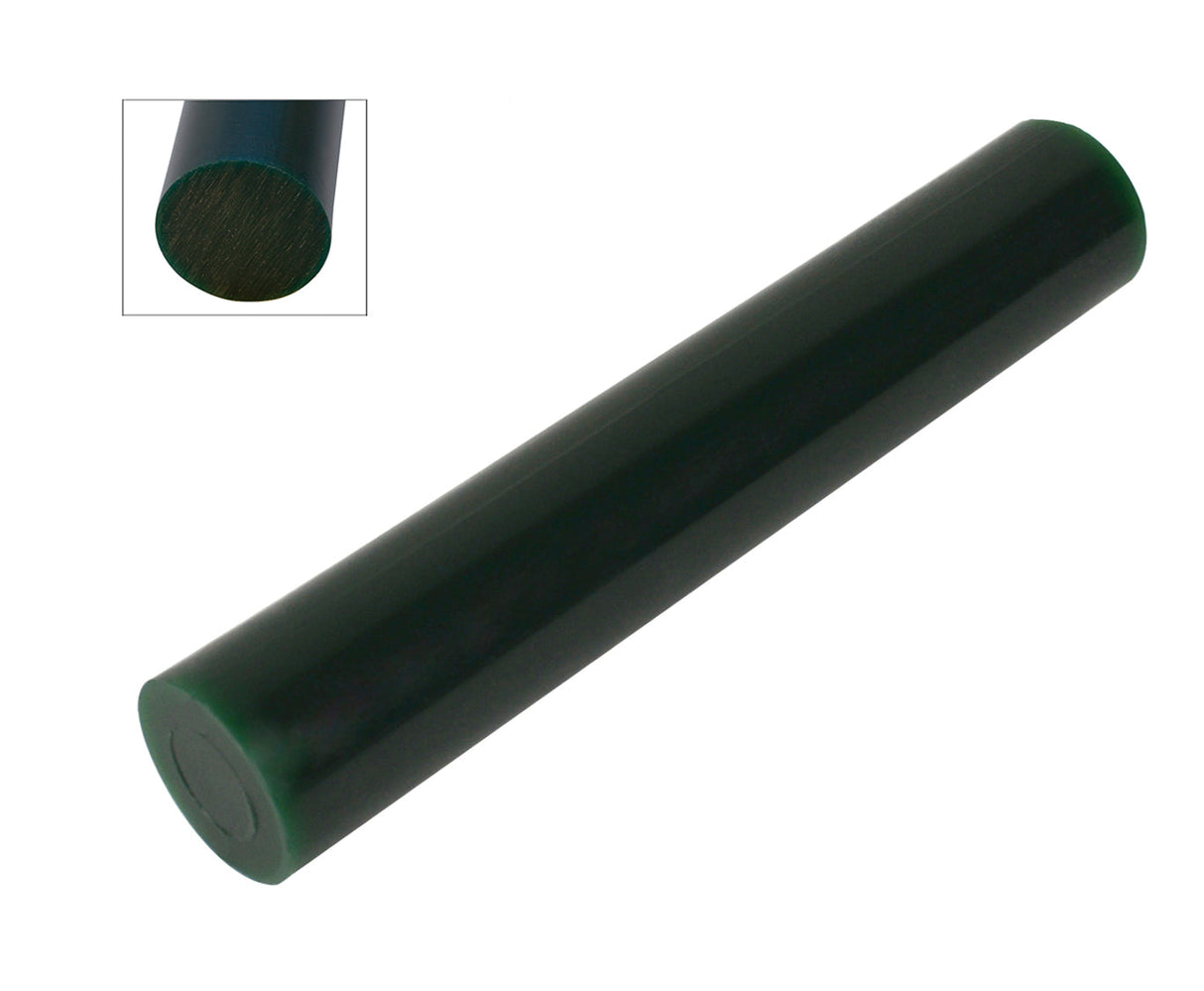 Green large round solid wax ring tube bar for jewelry carving and design projects