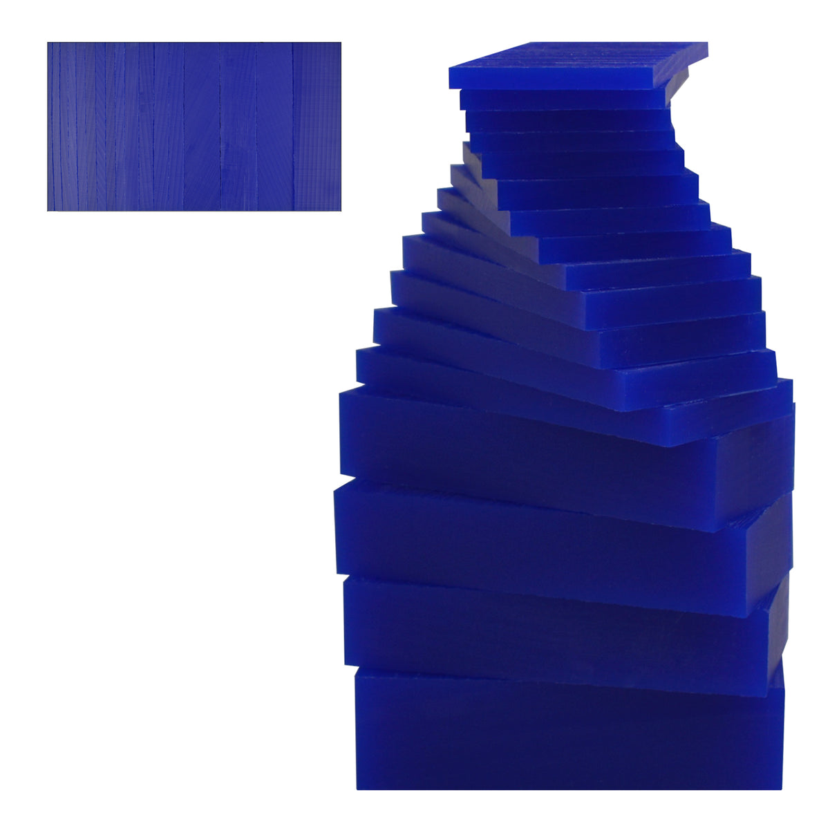 17-Piece Assortment of Medium-Hard 1 Lb Sliced Carving Wax - Blue by PMC Supplies