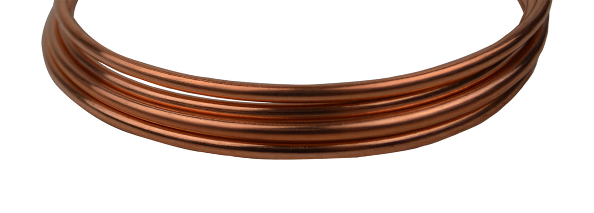 5' Round Dead Soft Copper Wire - 8 Gauge by PMC Supplies