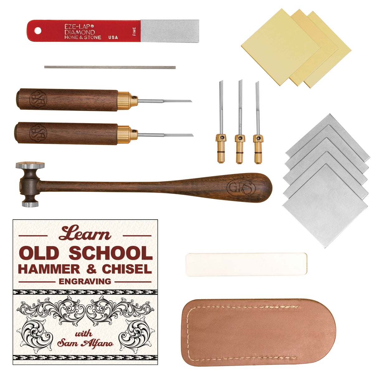GRS™ Sam Alfano Hammer & Chisel Complete Engraving Kit with "Old School DVD" by PMC Supplies