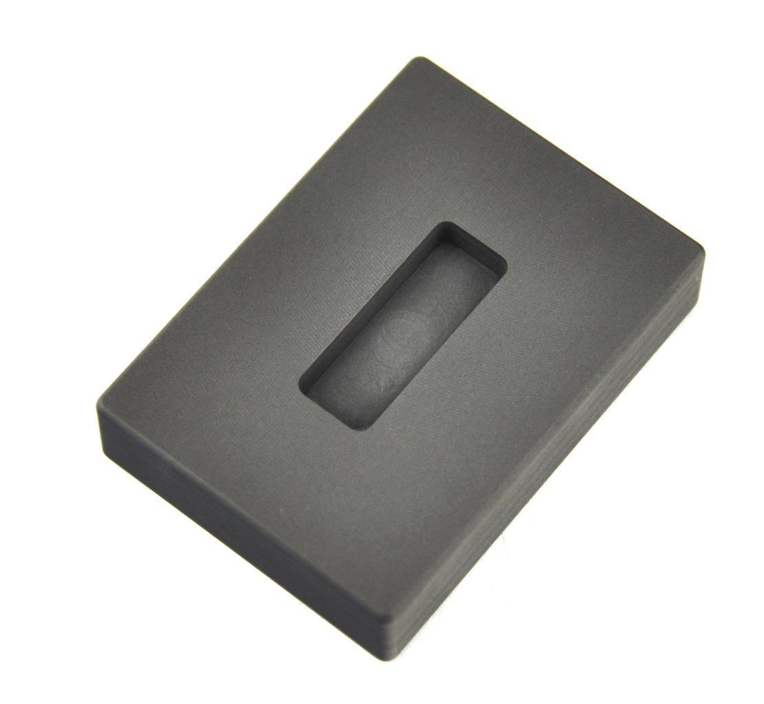 1/2 oz troy ounce silver Kit Kat graphite ingot mold, high-density fine-grain graphite, smooth cavity finish, 10 tapered sides, durable for 30+ pours