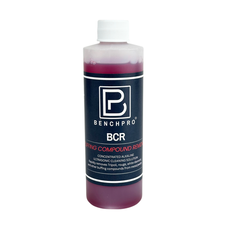 BCR Buffing Compound Remover - Concentrated Alkaline Ultrasonic Cleaning Solution (1 Half Pint, Quart, Gallon)