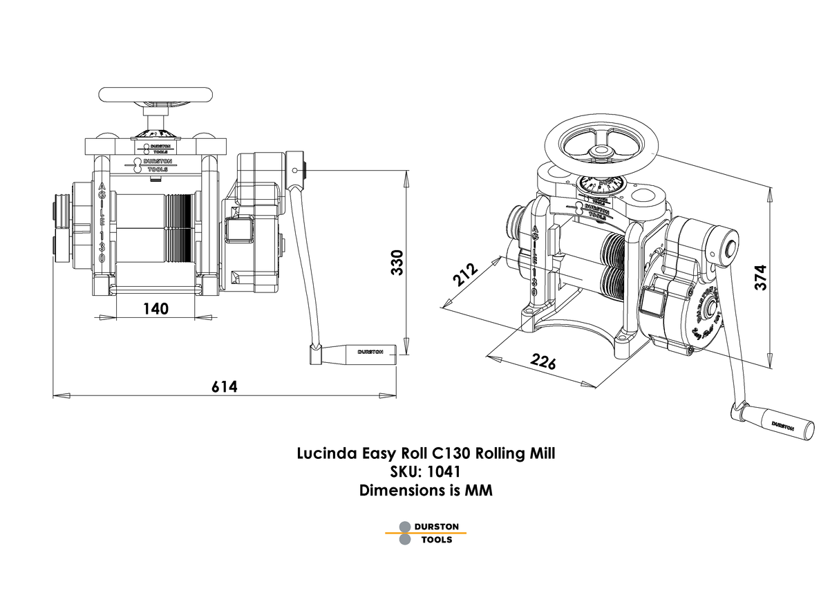 Durston 1041 Lucinda Easy Roll C130 Combination Rolling Mill