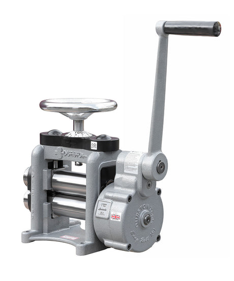 Durston 1042 Lucinda Easy Roll F130 flat rolling mill with Easy Roll gearbox and cast-iron frame for jewelry making and metal forming