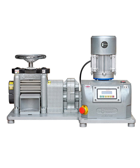 Durston 1086 Power TUI C130 single sided 130mm combo and 10mm roll gap powered rolling mill for jewelry making and metalworking