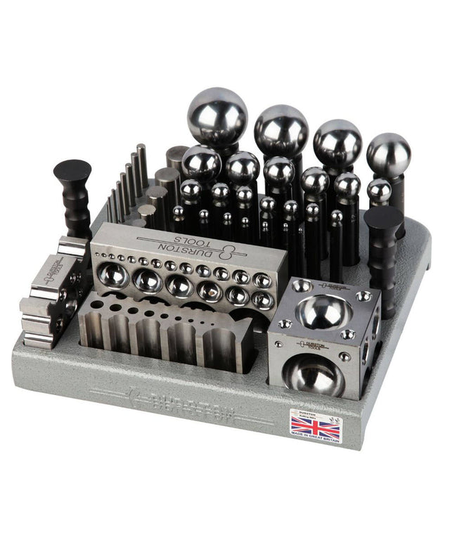 Durston Master Forming Set complete metalsmithing dapping and forming tool kit with steel storage tray