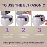 GEMORO Sparkle Spa Ultrasonic Jewelry Cleaner – White Pearl
