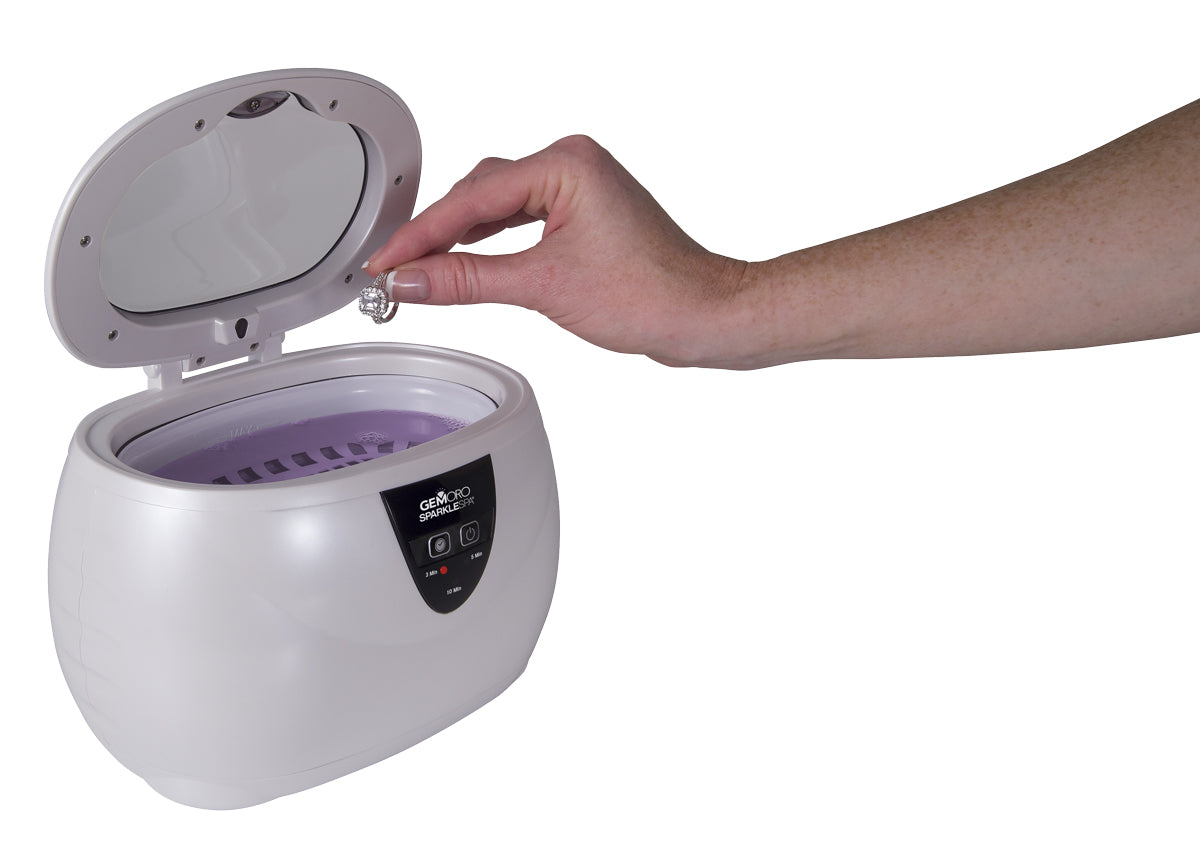 GEMORO Sparkle Spa Ultrasonic Jewelry Cleaner – White Pearl