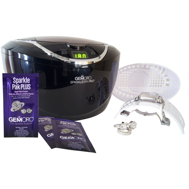 GEMORO SparkleSpa Pro Deluxe Personal Ultrasonic Jewelry Cleaner