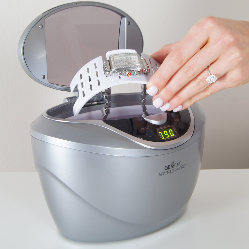 GEMORO SparkleSpa Pro Deluxe Personal Ultrasonic Jewelry Cleaner