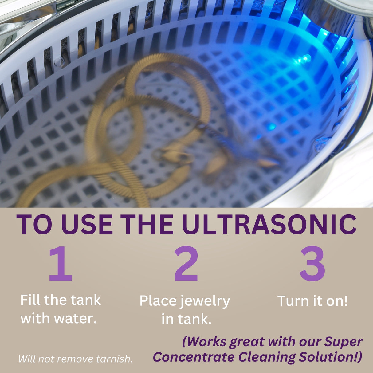 GEMORO LuxeSpa Personal Ultrasonic Jewelry & Eyeglass Cleaner