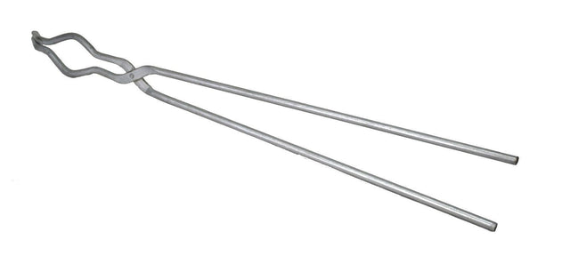18-inch bent foundry crucible tongs with grooved tips for secure grip and heat resistance