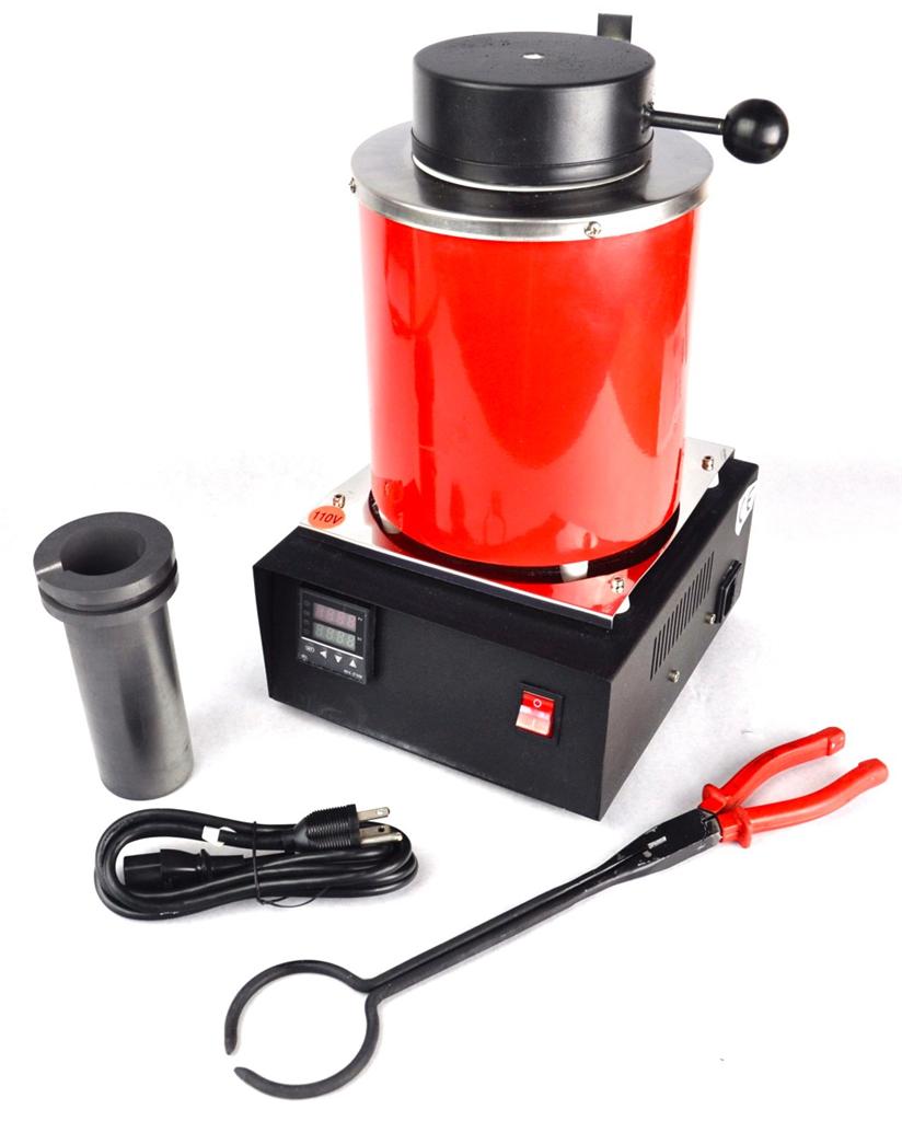 1 KG Gold Digital Auto Melting Furnace with temperature control, 110V for refining gold and silver alloys