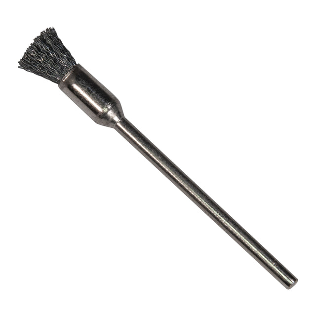 1/4" END STEEL BRUSH CRIMPED, 3/32" MANDREL