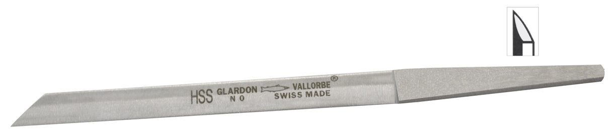 Glardon Vallorbe High-Speed Steel Onglette Graver - No. 0