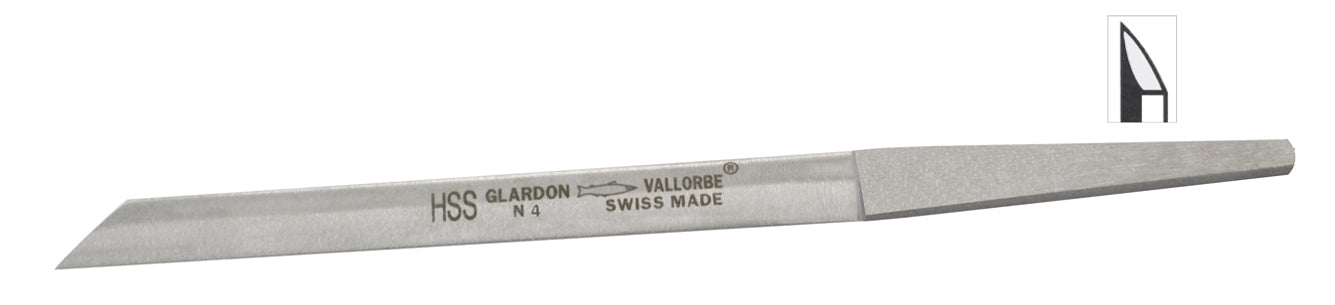 Glardon Vallorbe High Speed Steel Onglette Graver No 4 – PMC Supplies