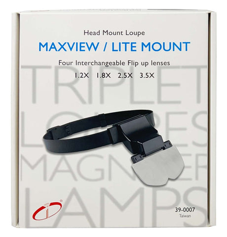 Maxview/Lite Mount Head Mount Loupe w/ Four Interchangeable Lenses