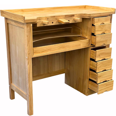 7 Drawer Deluxe Solid Wooden Jewelers Studio Work Bench