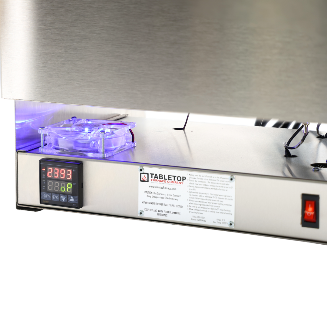 TableTop Furnace Company burnout oven kiln showing digital PID controller