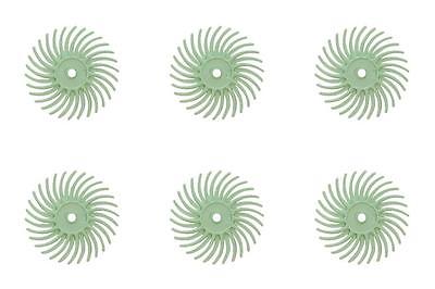 3M RADIAL 1 MICRON BRISTLE DISCS BRUSHES LIGHT GREEN 3/4" BRISTLE DISC BRUSH 6pc by PMC Supplies