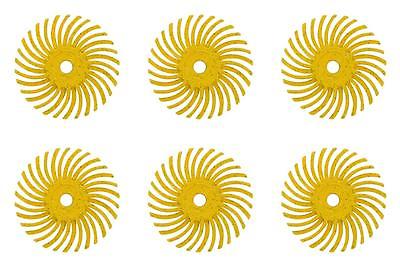 3M RADIAL 80 GRIT BRISTLE DISCS BRUSHES YELLOW 1" BRISTLE DISC BRUSH 6pc by PMC Supplies