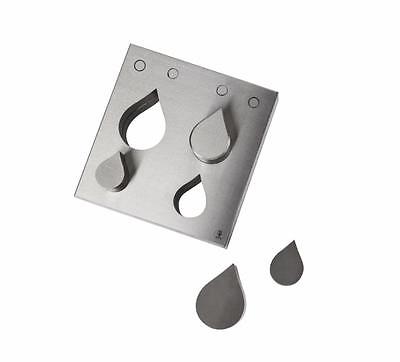 4 Piece Teardrop Shaped Disc Cutter Punch Set for Stamping Blanks Gold Silver