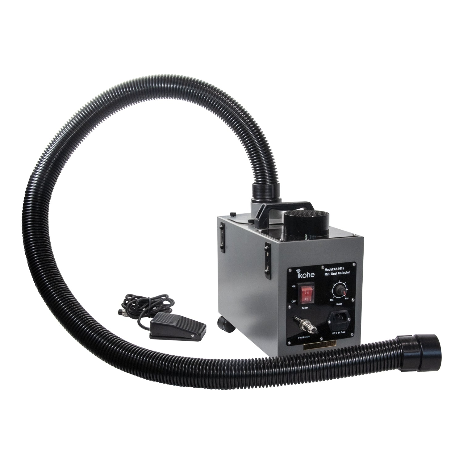 Compact Mini Dust Collector 120V Foot Pedal Wheels – PMC Supplies