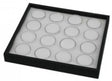 white tray 16 jars organizer with 16 compartments for 1-1/2 inch diameter gem jars