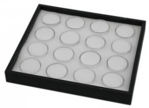 white tray 16 jars organizer with 16 compartments for 1-1/2 inch diameter gem jars