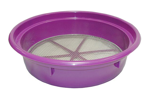 Purple plastic stainless steel classifier with 1/4 inch mesh screen for bucket filtration