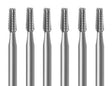 6 PACK - CROSS CUT CONE BURS 0.90 MM