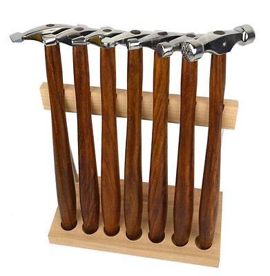 7-Piece Professional Hammer Set with Wooden Storage Stand