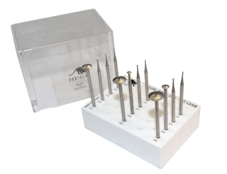 12-Piece Panther�� Knife-Edge Cut Bur Set Sizes 0.90 to 1.00 MM