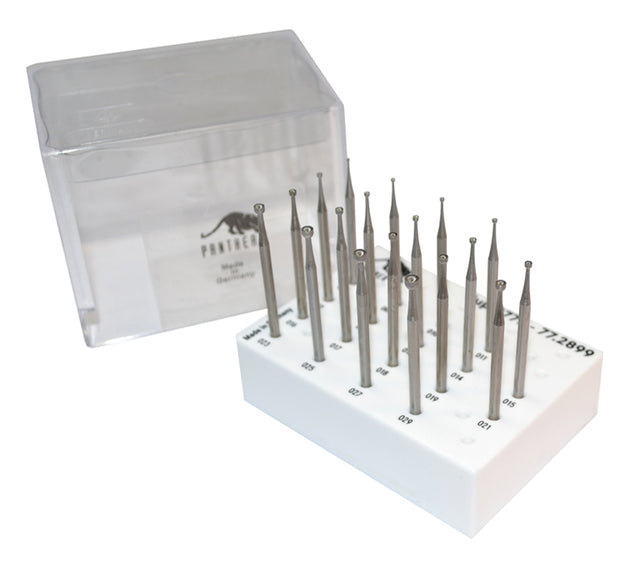 18-Piece Panther�� Cup Bur Set Sizes 0.80 to 2.90 MM