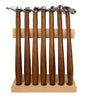 7-Piece Professional Hammer Set with Wooden Storage Stand