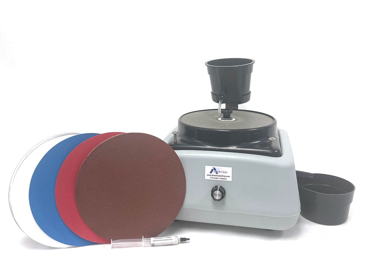 6" Universal Heavy-Duty Grinder and Polishing Lapidary Machine Complete with Accessories Kit (Stand Not Included)