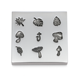 Shot Plate 9 Designs Assorted Shapes Impression Dies Mushroom Plant Leaves