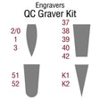 Engravers GRS 022-581 Quick Change Pre-Cut Graver Kit X 12