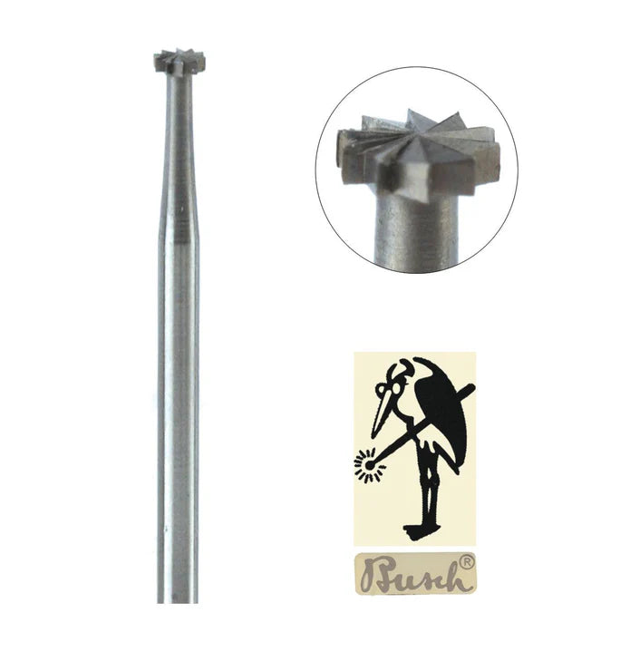Busch® Fig. 2 Wheel Burs .60mm-2.90mm (6 pack)