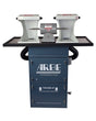 Arbe Polishing System floor model with double spindle motor and steel hoods for professional polishing and dust collection