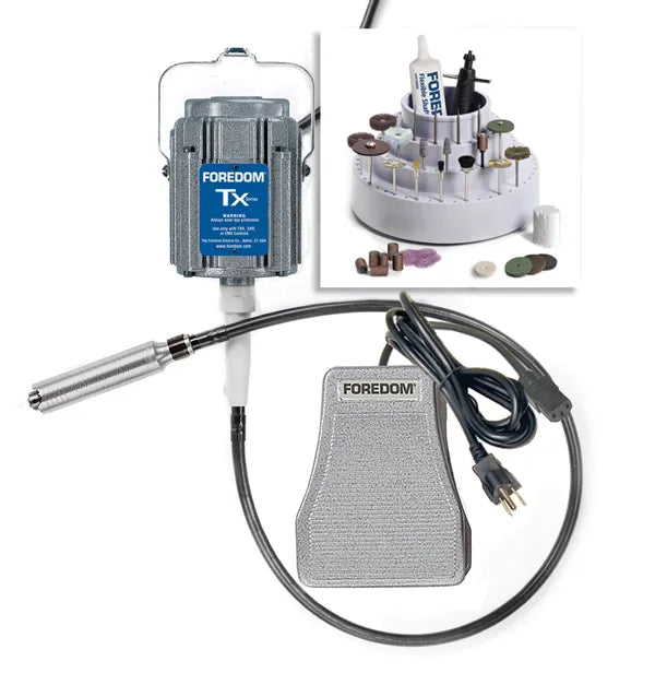Foredom K.TX380 System with TX Motor, H.30 Handpiece and C.SXR Foot Control