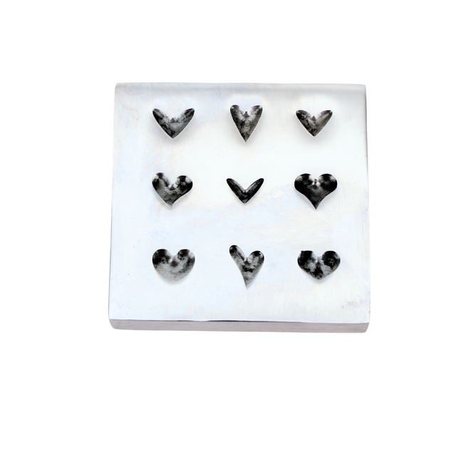 Shot Plate 9 Designs Heart Shaped Impression Dies