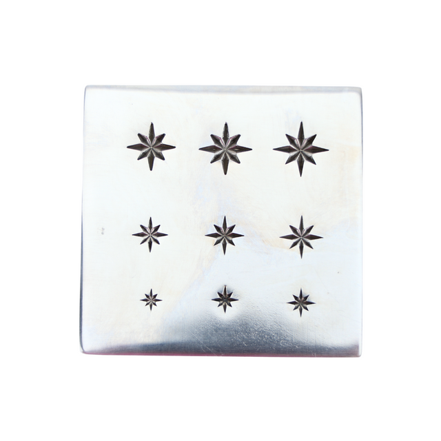 Shot Plate 9 Designs star shaped hardened steel impression dies for metal stamping jewelry craft